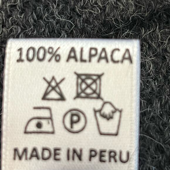 Simply Natural Peru women’s full zip alpaca cardigan sweater side pockets - Picture 6 of 6